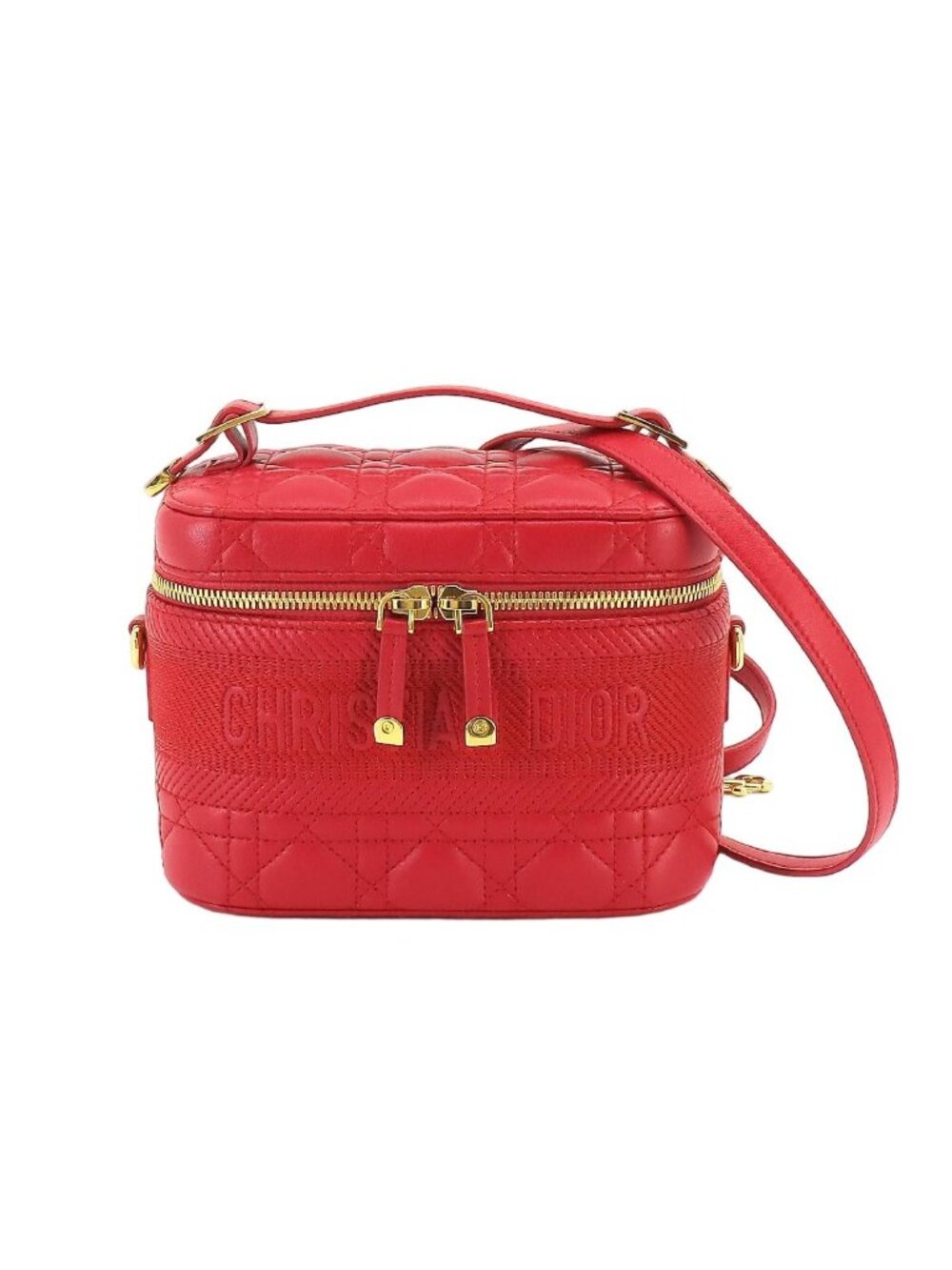 Dior Travel Small Vanity 2-Way Bag Leather